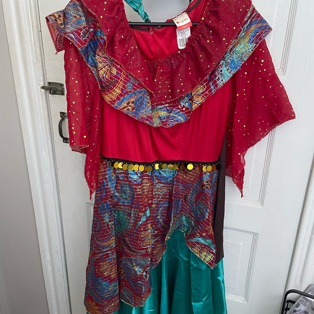 Gypsy dress and headpiece for Halloween 
Worn once size Medium